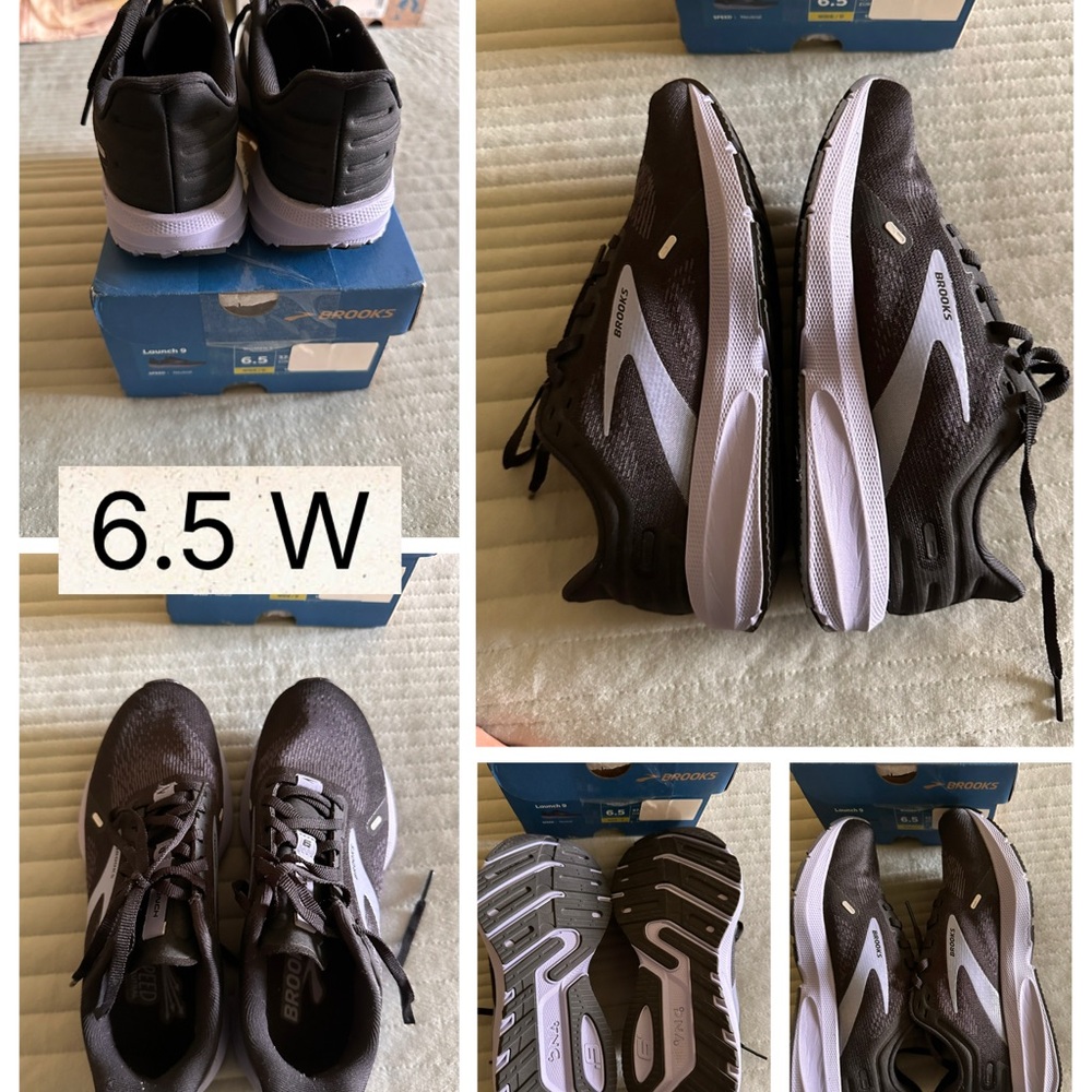 Brooks Charcoal and White Athletic Sneakers